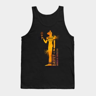 Egyptian goddess Bastet colored drawing Tank Top